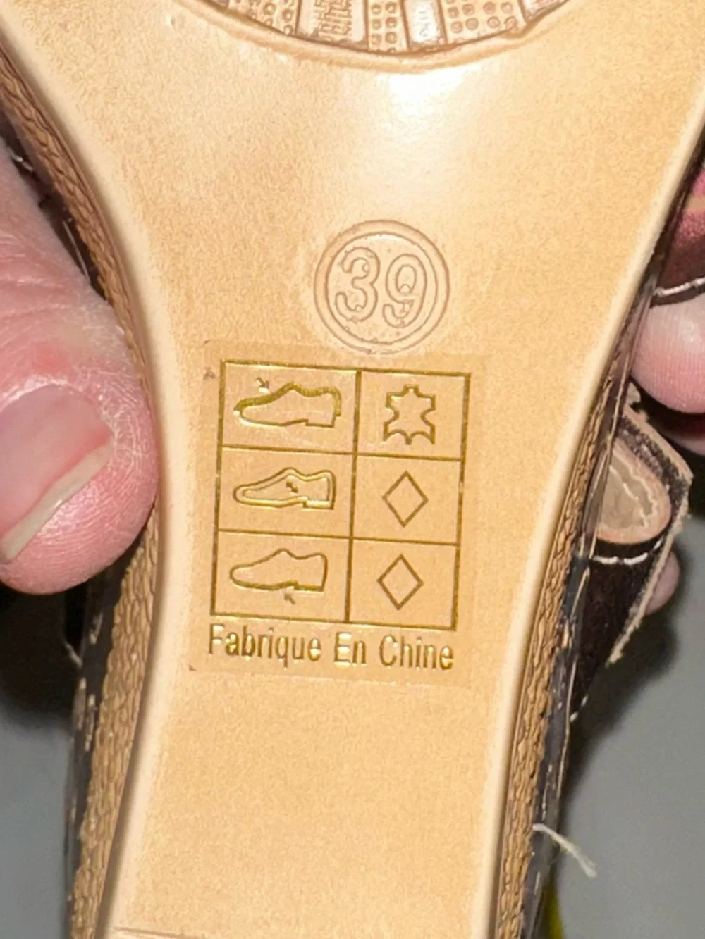 Spring Step L'Artiste Floral Sandals NWOT - size 39 (US 8 - 8 1/2) - Picture 6 of 7